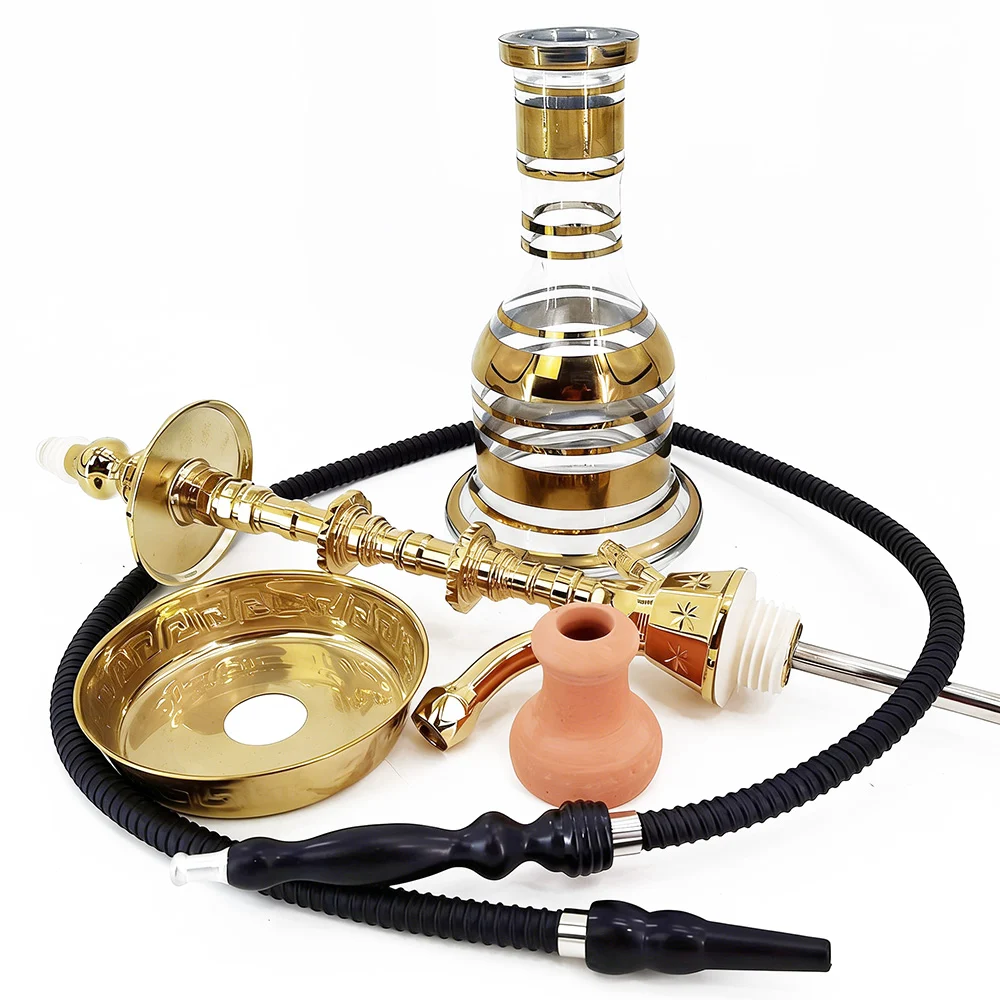 Premium Tall Golden Classic Egyptian Hookah 75cm