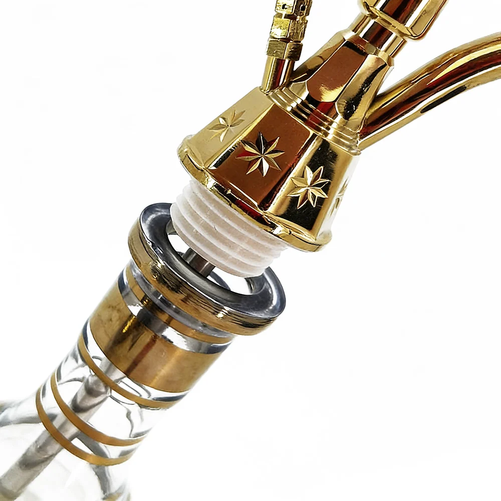 Premium Tall Golden Classic Egyptian Hookah 75cm