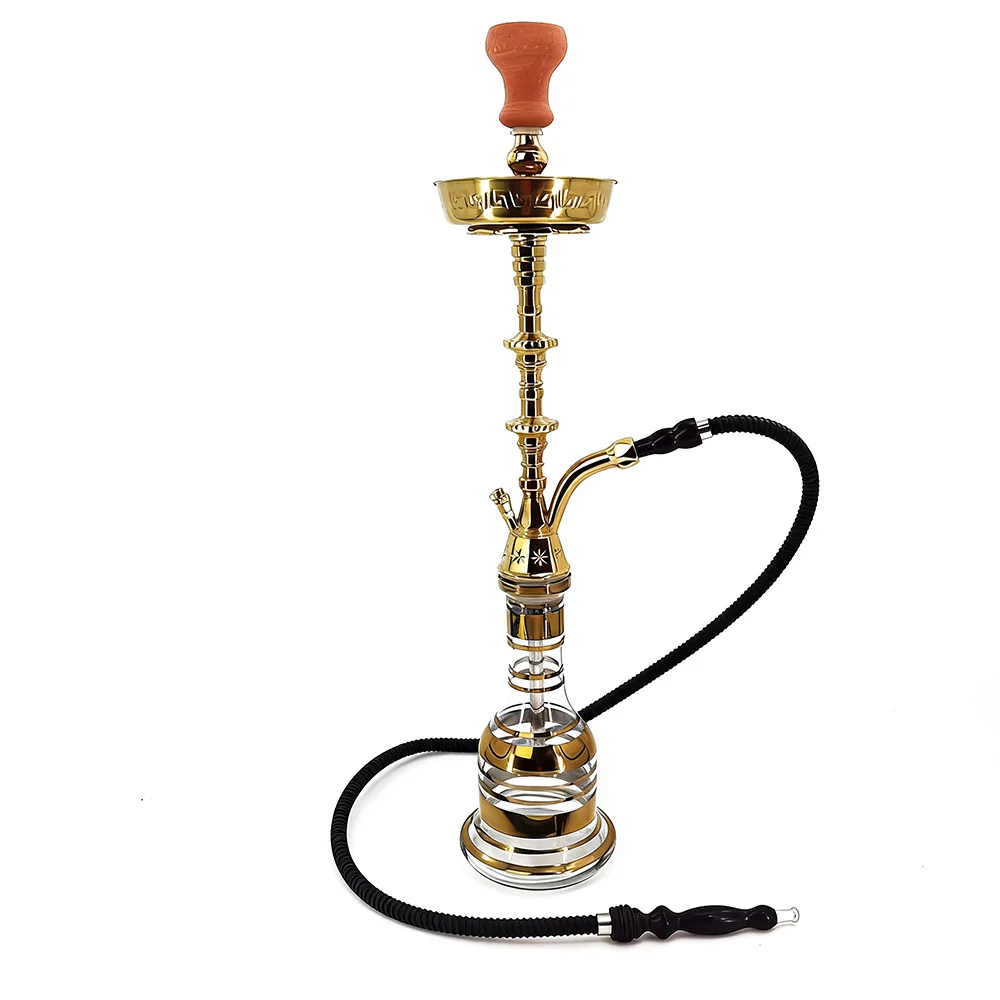 Premium Tall Golden Classic Egyptian Hookah 75cm