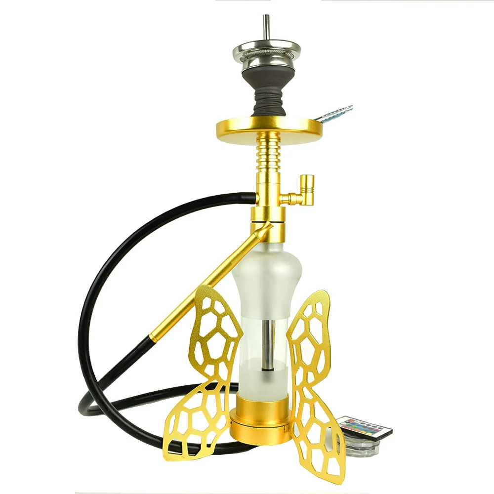 Golden Butterfly Decor Smoking Hookah