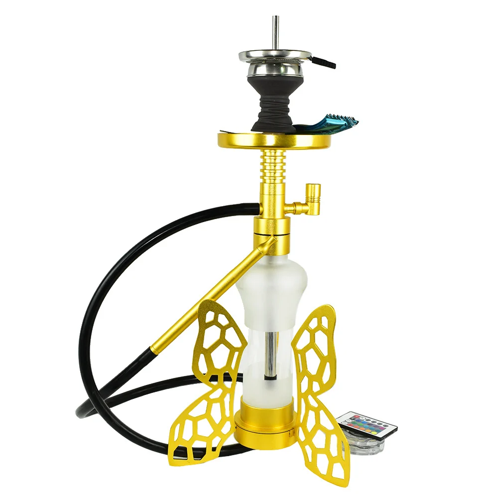 Golden Butterfly Decor Smoking Hookah