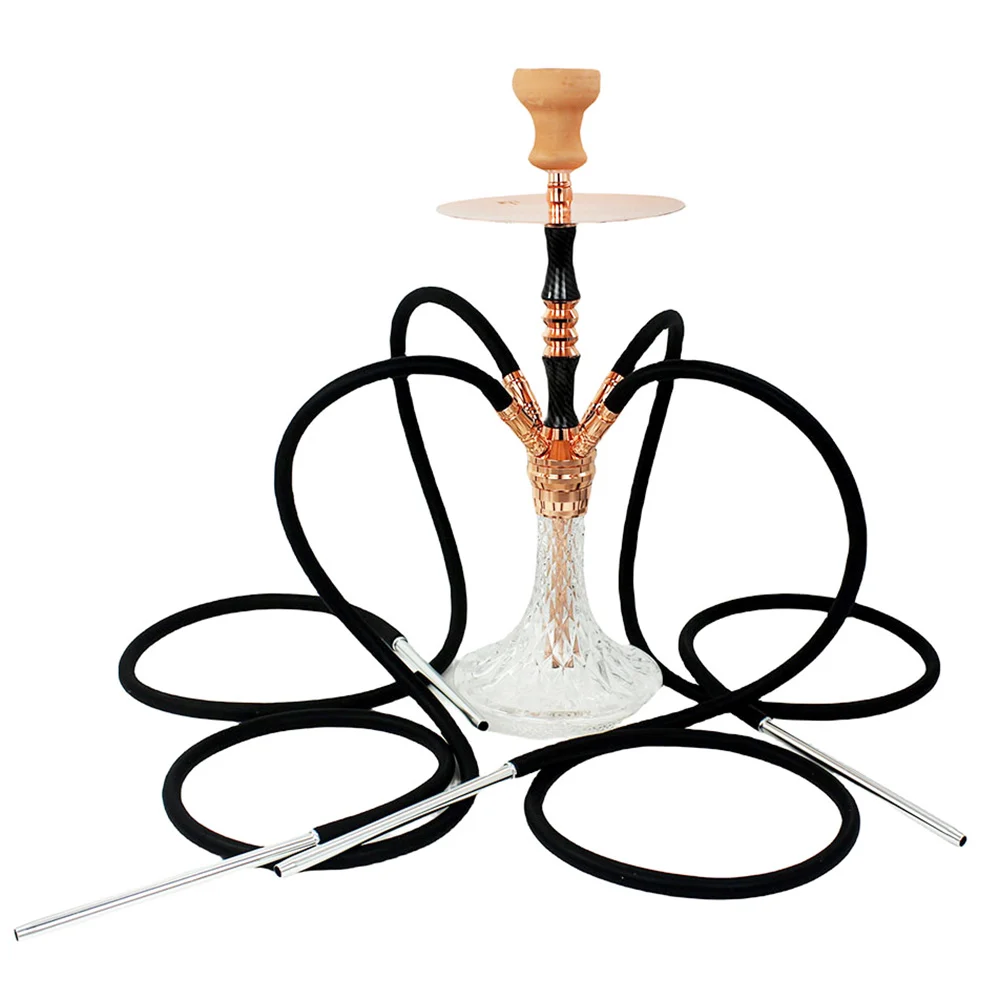 Rose Gold Multi-Hose Luxury Glass Hookah