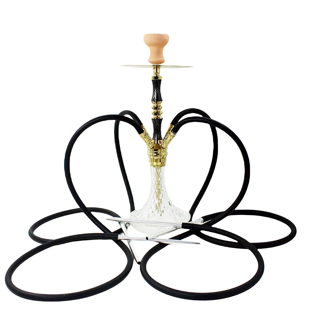 Rose Gold Multi-Hose Luxury Glass Hookah
