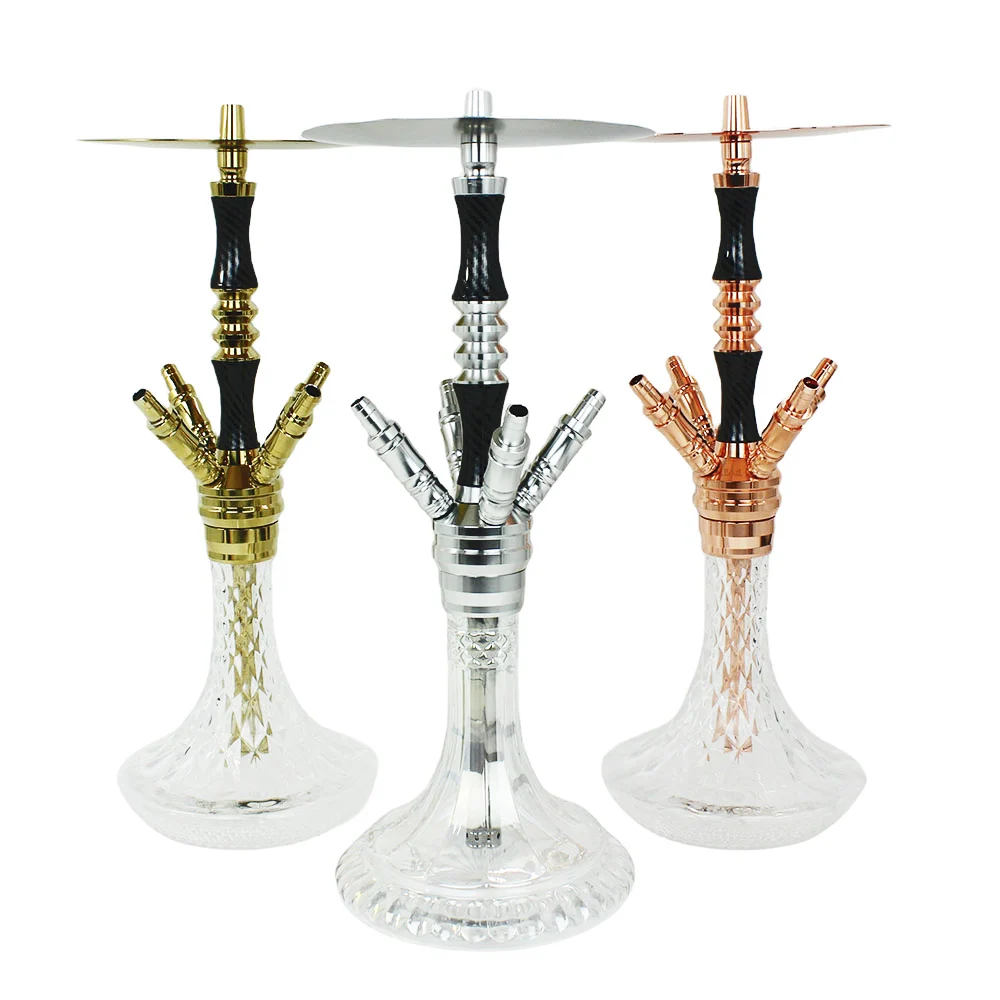 Rose Gold Multi-Hose Luxury Glass Hookah