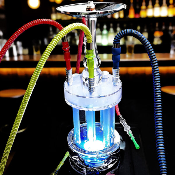 Multi-Hose LED Column Acrylic Hookah