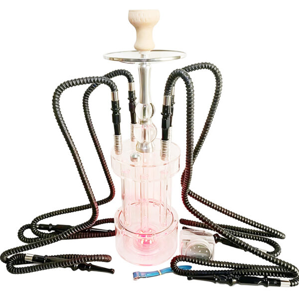 Multi-Hose LED Column Acrylic Hookah