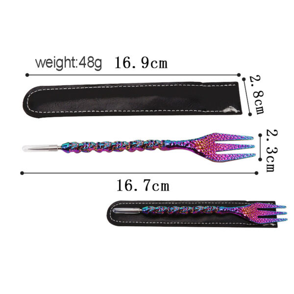 Colorful fork and Poker