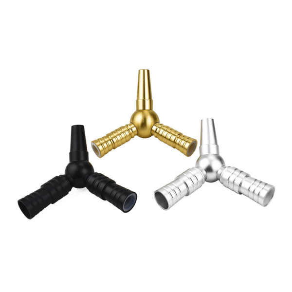 Aluminum Hookah Dual Hose Connector