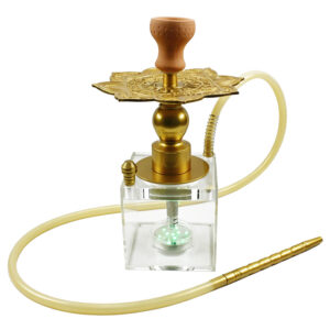Golden Lotus Square Acrylic Hookah