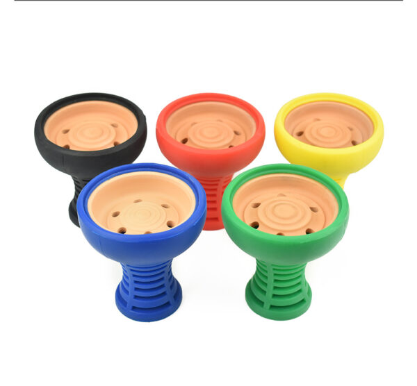 Silicone Wrapped Clay Hookah Bowl