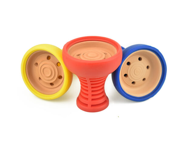 Silicone Wrapped Clay Hookah Bowl
