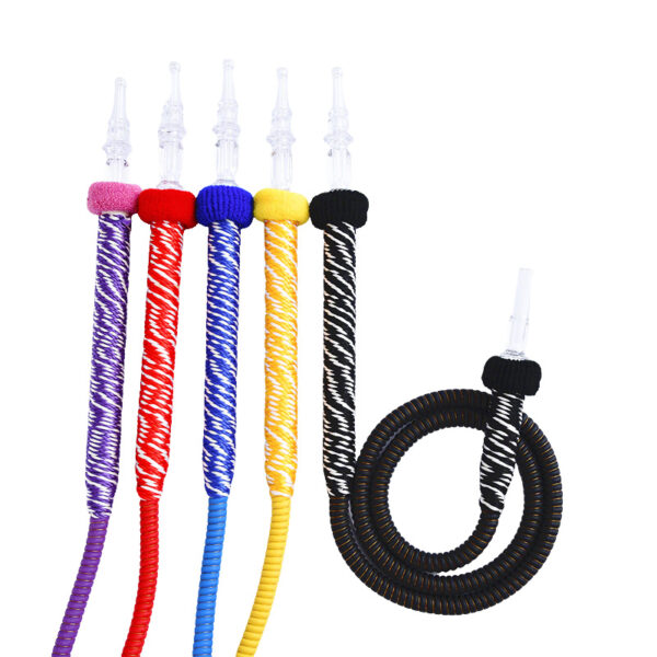 Crocheted Two-Tone Handle PVC Hookah Hose