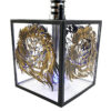 Lion Pattern Square LED Hookah