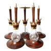 Premium Wooden Hookah with Gold Accents