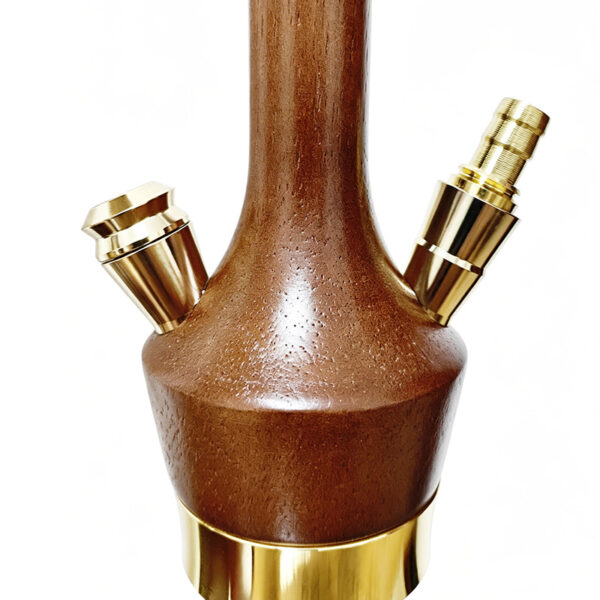 Premium Wooden Hookah with Gold Accents