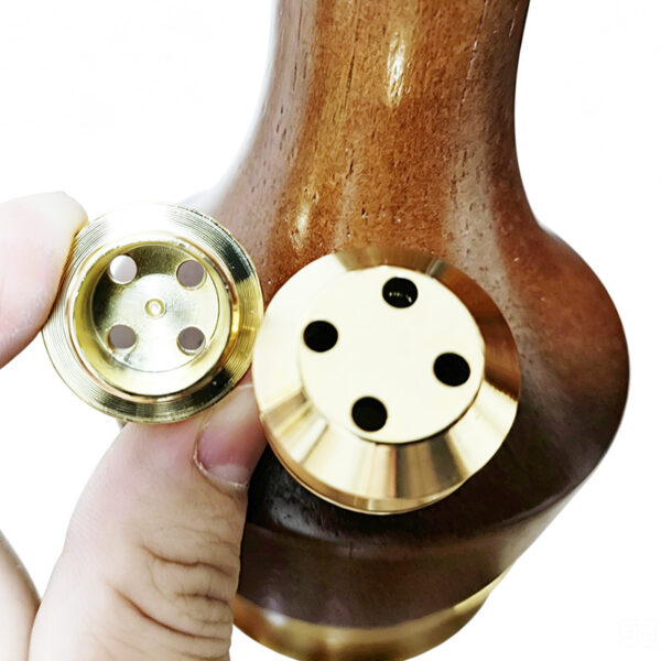 Premium Wooden Hookah with Gold Accents