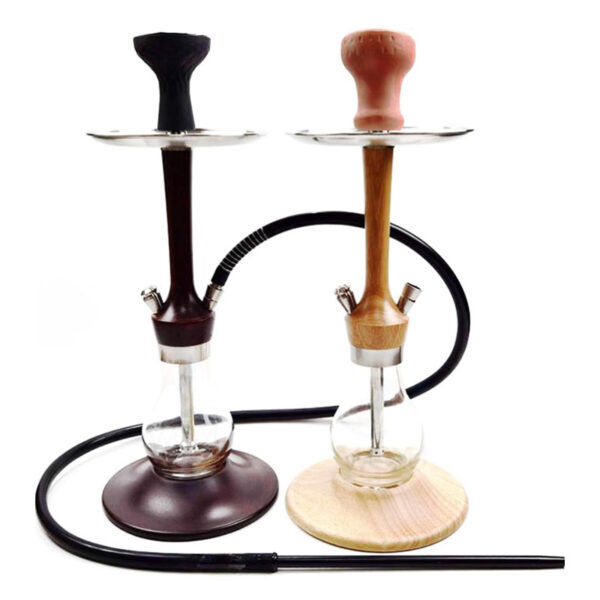 Premium Wooden Hookah with Gold Accents