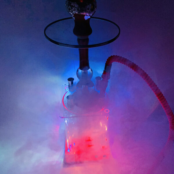 Rechargeable LED Hookah 4 Hoses