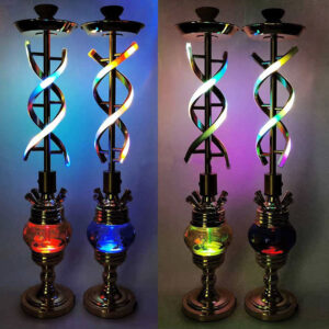 LED DNA Spiral Bar Hookah